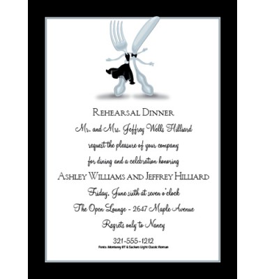 Rehearsal Dinner Invitations, Knife and Fork, Paper So Pretty